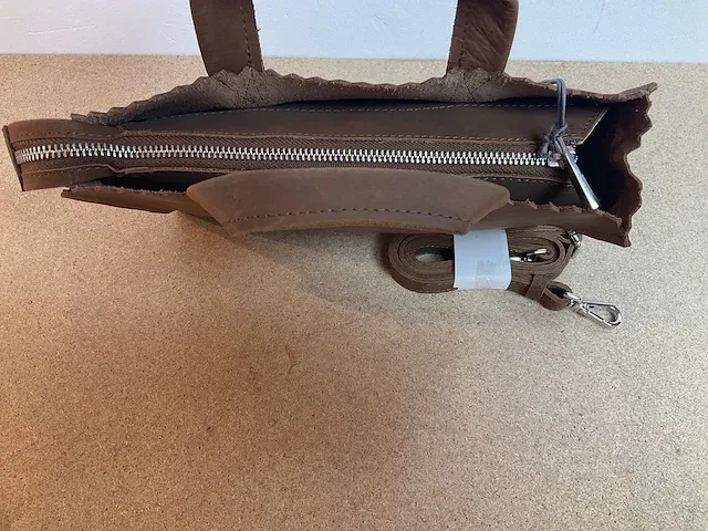 Myomy - paperbag handbag mini hunter mid brown (10x) - afbeelding 4 van  4