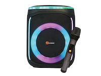 N-gear flash banger 606 karaoke set bluetooth speaker party box met draadloze microfoon zwart - afbeelding 1 van  6