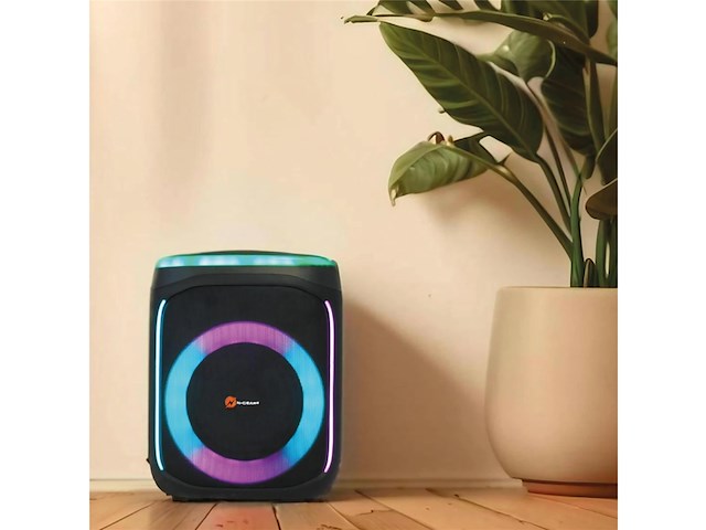 N-gear flash banger 606 karaoke set bluetooth speaker party box met draadloze microfoon zwart - afbeelding 3 van  6