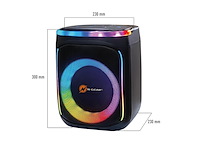 N-gear flash banger 606 karaoke set bluetooth speaker party box met draadloze microfoon zwart - afbeelding 4 van  6