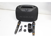 N-gear nrg 600 bluetooth luidspreker bluetooth en karaoke-machine met 2 microfoons ipx5 waterdicht ledverlichting - afbeelding 5 van  6