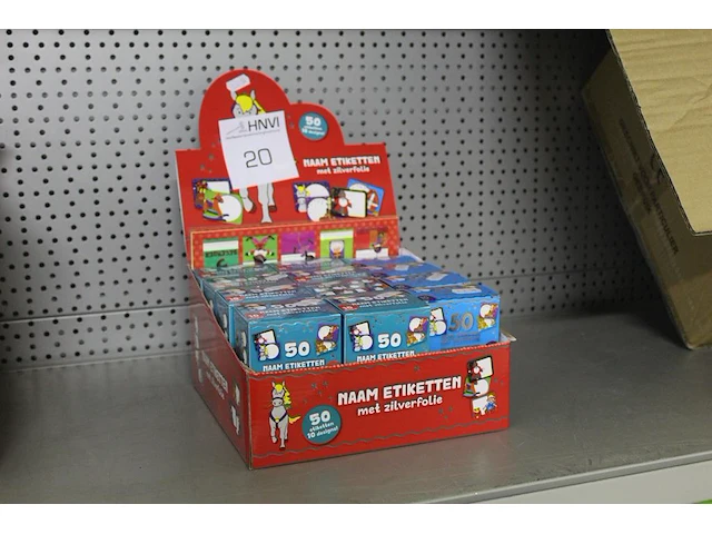 Naametiketten met zilverfolie 50 per doosje circa 30 stuks - afbeelding 2 van  3