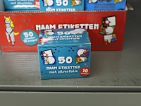 Naametiketten met zilverfolie 50 per doosje circa 30 stuks - afbeelding 3 van  3