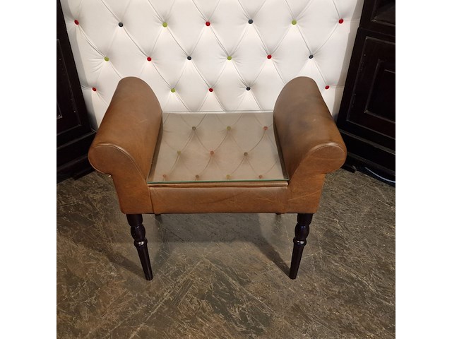 Nachtkastje chesterfield, chester, bruin - afbeelding 3 van  5