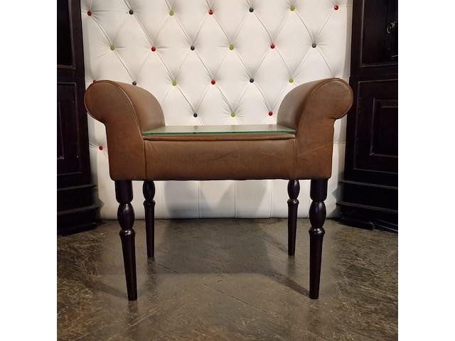 Nachtkastje chesterfield, chester, bruin - afbeelding 4 van  5