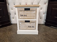 Nachtkastje chesterfield, chesterfield, crème - afbeelding 1 van  4