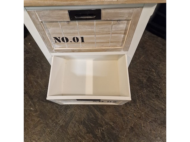 Nachtkastje chesterfield, chesterfield, crème - afbeelding 2 van  4