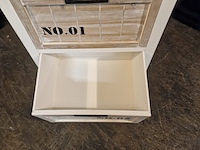 Nachtkastje chesterfield, chesterfield, crème - afbeelding 2 van  4