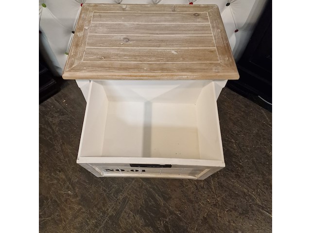 Nachtkastje chesterfield, chesterfield, crème - afbeelding 3 van  4