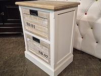 Nachtkastje chesterfield, chesterfield, crème - afbeelding 4 van  4