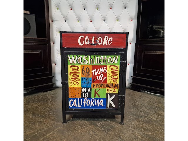 Nachtkastje chesterfield, chesterfield, meerkleurig - afbeelding 1 van  3