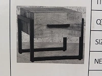 Nachtkastje mangohout 55x55x45, 2025 - afbeelding 1 van  3