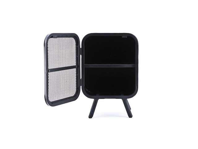 Nachtkastje, rechtsdraaiend, zwart - afbeelding 3 van  4