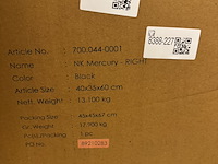 Nachtkastje, rechtsdraaiend, zwart - afbeelding 4 van  4