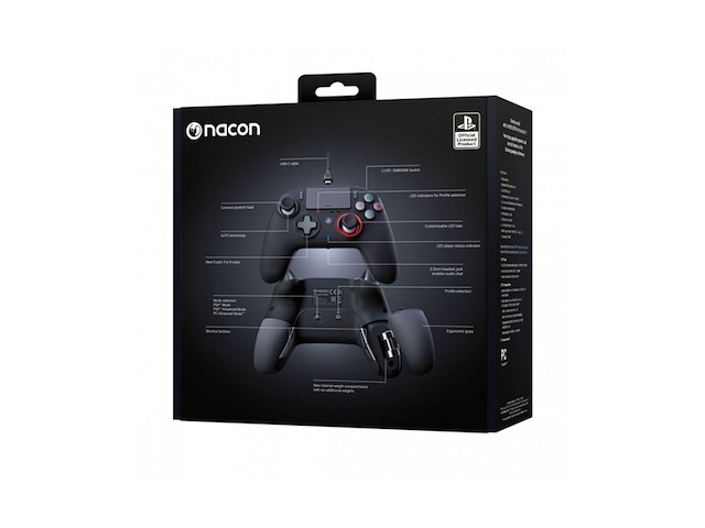 Nacon revolution pro 3 official licensed controller ps4 zwart - afbeelding 3 van  5