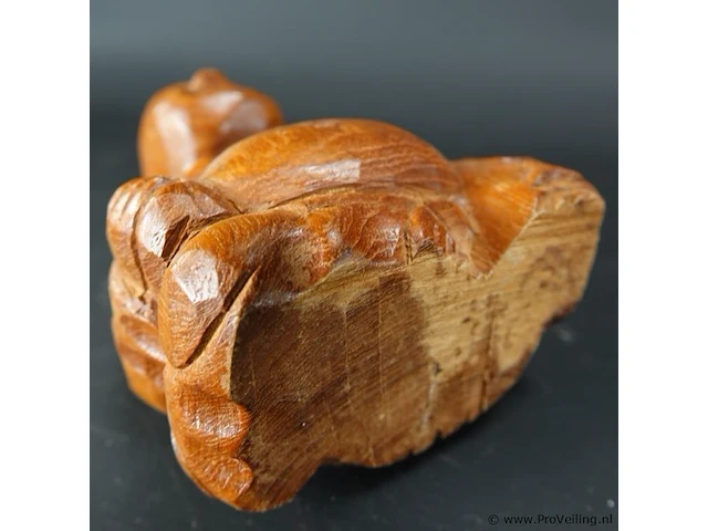 Naïef in hout gesneden happy boeddha - afbeelding 5 van  5