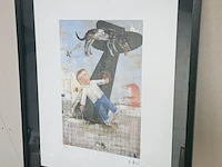 Nara yoshitomo - lithograaf - in nieuwe lijst - afbeelding 1 van  6