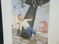 Nara yoshitomo - lithograaf - in nieuwe lijst - afbeelding 2 van  6