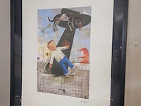 Nara yoshitomo lithograaf - in nieuwe lijst - afbeelding 1 van  7