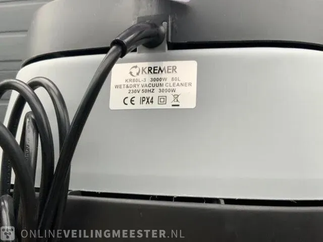 Nat- en droogstofzuiger kremer, kr80l-3, bouwjaar 2022 - afbeelding 8 van  9
