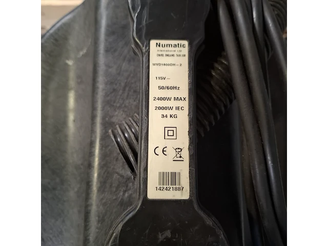 Nat/droogzuiger, numatic, wvd1800dh-2 - afbeelding 10 van  11