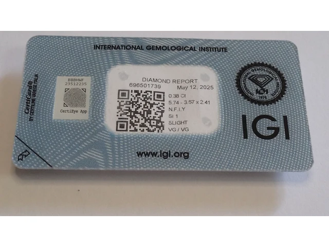Natuurlijke diamant - 0.38ct ( igi gecertificeerd ) - afbeelding 3 van  11