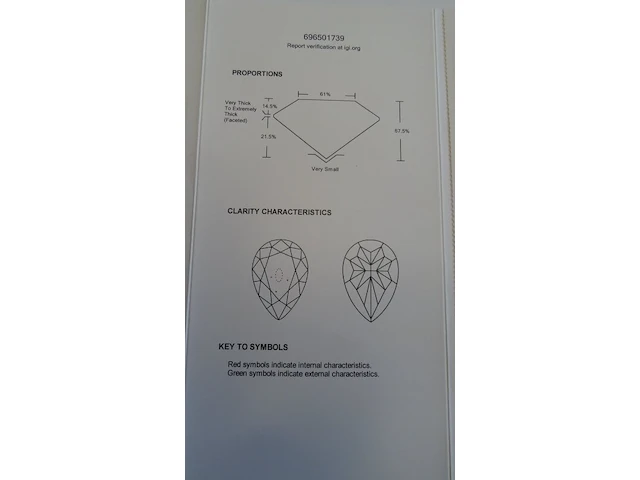 Natuurlijke diamant - 0.38ct ( igi gecertificeerd ) - afbeelding 7 van  11