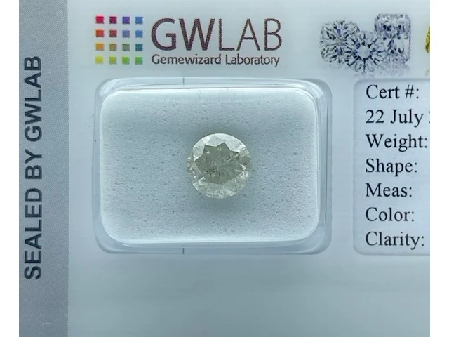 Natuurlijke diamant - 1,70ct, round brilliant, i, 2025 - afbeelding 2 van  8
