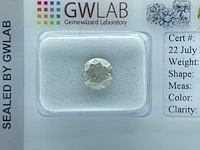 Natuurlijke diamant - 1,70ct, round brilliant, i, 2025 - afbeelding 2 van  8
