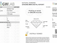 Natuurlijke diamant - 1,70ct, round brilliant, i, 2025 - afbeelding 8 van  8