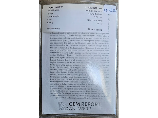 Natuurlijke diamanten - totaal 0,81 ct , fancy yellow, brown, grey tones, 2024 - afbeelding 7 van  7