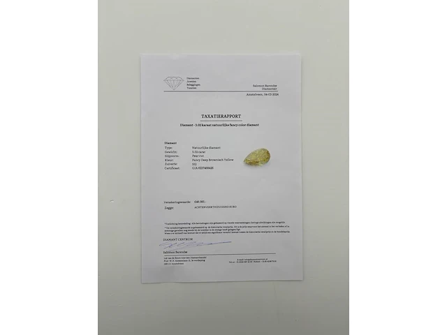 Natuurlijke peervormige diamant - 3.02ct ( gia gecertificeerd ) - afbeelding 2 van  10