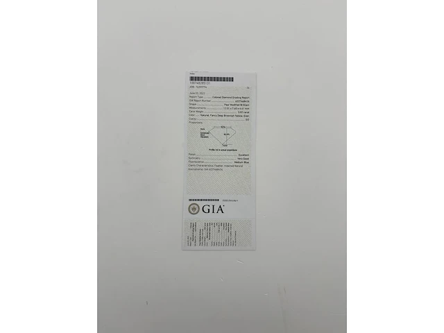 Natuurlijke peervormige diamant - 3.02ct ( gia gecertificeerd ) - afbeelding 8 van  10