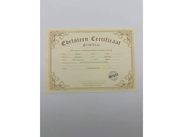 Natuurlijke zwarte diamant - 2.65ct - afbeelding 5 van  5