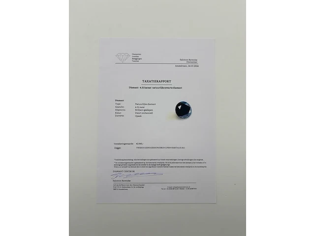 Natuurlijke zwarte diamant - 4.31ct - afbeelding 4 van  5