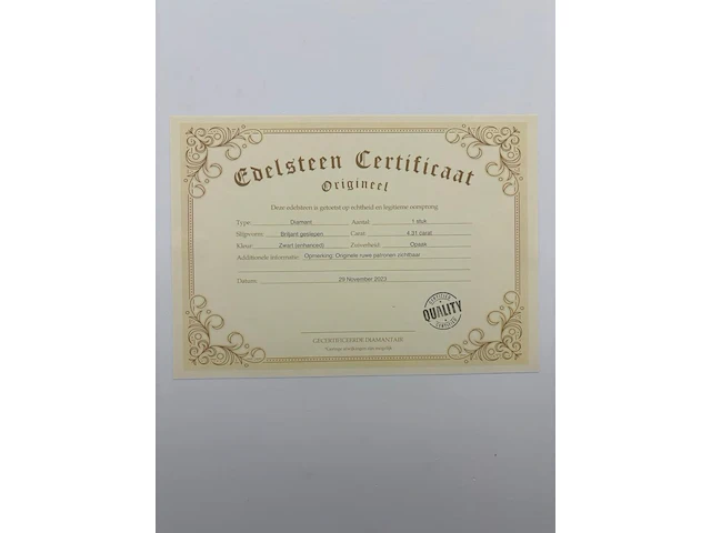 Natuurlijke zwarte diamant - 4.31ct - afbeelding 5 van  5