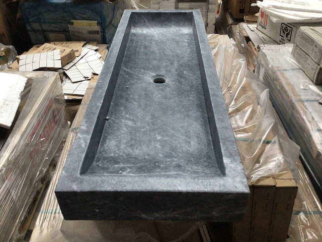 Natuursteen marmer black wastafel 120x40x10 cm - afbeelding 4 van  6