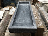 Natuursteen marmer black wastafel 120x40x10 cm - afbeelding 4 van  6