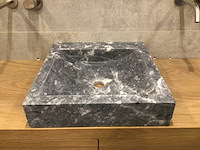 Natuursteen marmer black wastafel 45x46x10 cm