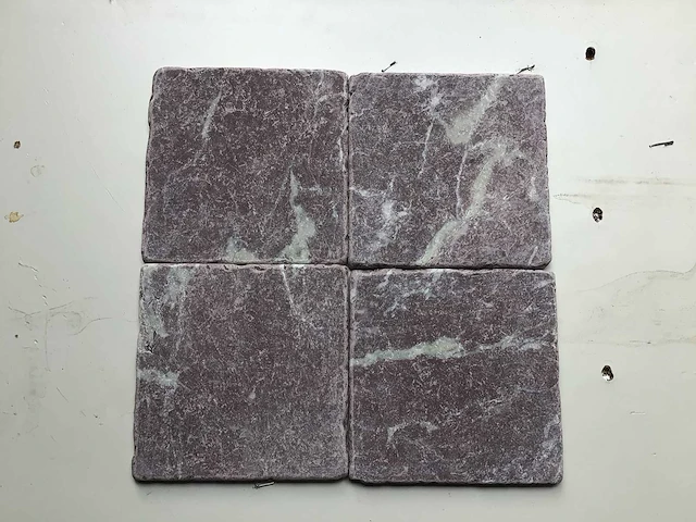 Natuursteen marmer bordeaux vloertegel 15x15 cm 30 m² - afbeelding 1 van  2