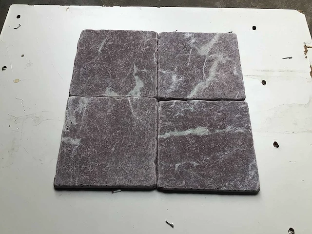 Natuursteen marmer bordeaux vloertegel 15x15 cm 30 m² - afbeelding 2 van  2