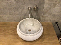 Natuursteen marmer grey waskom 40,6x15 cm - afbeelding 1 van  5