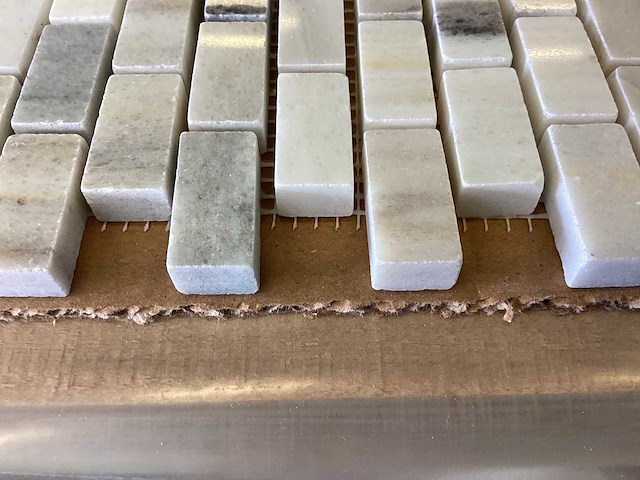 Natuursteen marmer grijs 1,5x3 cm mat mozaïek tegel 10 m² - afbeelding 7 van  8