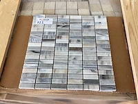 Natuursteen marmer grijs 2x5 cm mozaïek tegel 20 m² - afbeelding 1 van  8