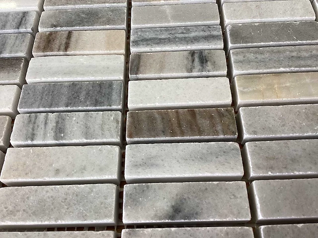 Natuursteen marmer grijs 2x5 cm mozaïek tegel 20 m² - afbeelding 3 van  8