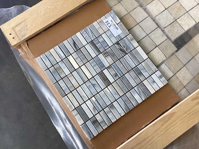Natuursteen marmer grijs 2x5 cm mozaïek tegel 20 m² - afbeelding 6 van  8