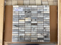 Natuursteen marmer grijs 2x5 cm mozaïek tegel 9 m² - afbeelding 2 van  8