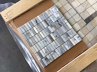 Natuursteen marmer grijs 2x5 cm mozaïek tegel 9 m² - afbeelding 6 van  8