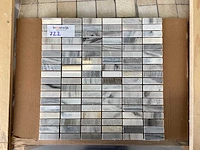 Natuursteen marmer grijs 2x5 cm mozaïek tegel 9 m² - afbeelding 2 van  8