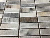 Natuursteen marmer grijs 2x5 cm mozaïek tegel 9 m² - afbeelding 3 van  8